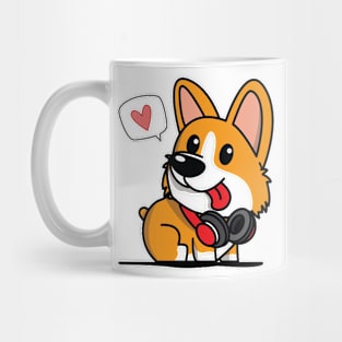 cute corgi by the chest Mug